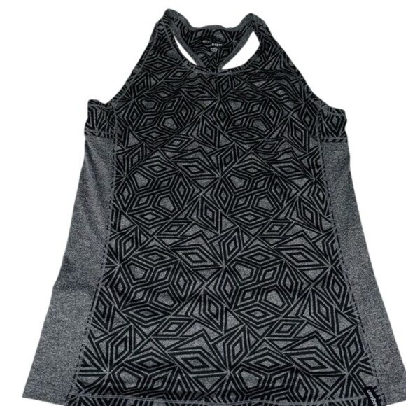 Umbro Geometric Pattern Gray Racerback Tank Top G 14/16 Polyester Spandex Girls - Picture 1 of 7